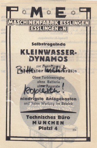 Esslingen werbung 1925 - esslingen,,