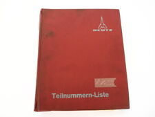 Deutz D 2506 Traktor Ersatzteilliste Teilenummern 1968 - 1971 TN1001-1