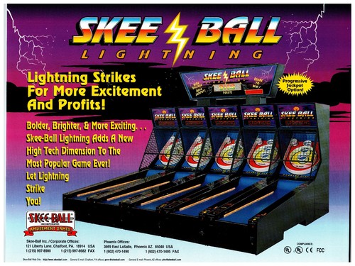 Skee ball lightning arcade - skee-ball,