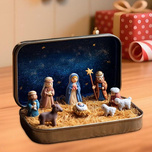 Weihnachtliche krippenfiguren - weihnachtliche,