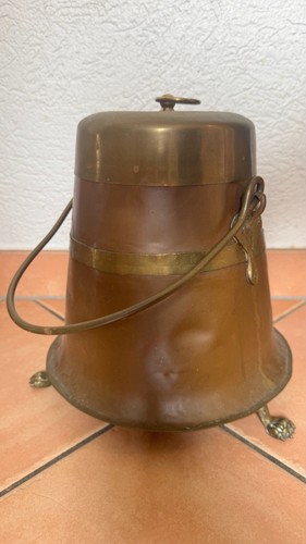 Antiker kupfer kohleneimer - antiker, mit