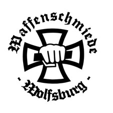Waffenschmiede Wolfsburg Sticker Aufkleber Black Eisernes Kreuz Iron Cross Eagle