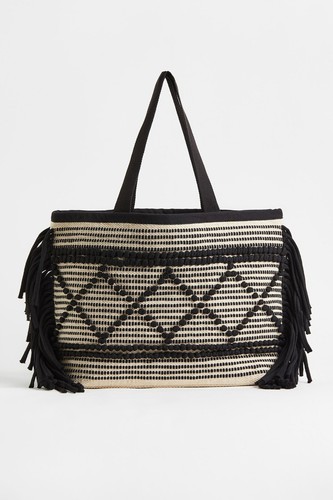 Jacquard weave shopper - h&m, jacquard-weave