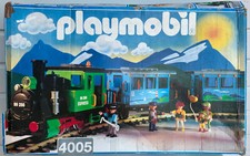 Playmobil 4005 Eisenbahn Personenzug Dampflok Waggon Gleise Trafo Set OVP!