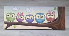 Wandbild Bild Holzrahmen Vögelmotiv Topzustand 80 X 30 cm Deko Dekobild