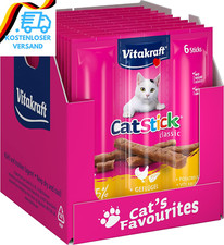 Vitakraft Cat Stick Classic, Katzensnacks, Fleischige Mini-Sticks, Mit Geflügel 