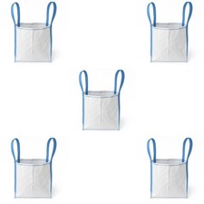 Big Bag 40x40x40cm 5 Stück 1.000kg 4 Schlaufen Transportsack Gartenabfall 