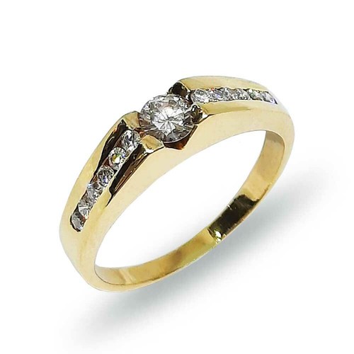 Damenring gelbgold 585 - damenring,gelbgold, mit