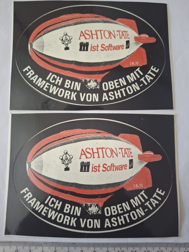 Alte aufkleber ashton tate - 2, ashton-tate