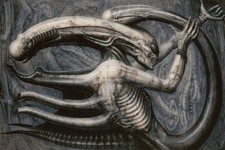 HR Giger Gemälde 1977 NECRONOM - Einzelanfertigung 1999  gerahmt Veredelt