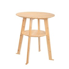 Beistelltisch mit Ladestation Telefontisch Nachttisch rund Holz Tisch | 2. Wahl