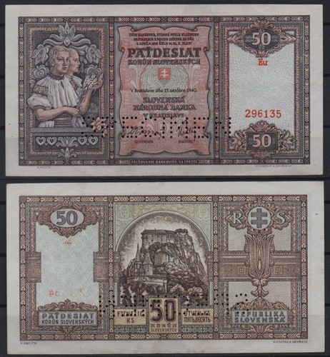 29724 banknote slowakei - -,