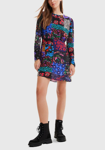 Desigual damen kleid - kleid, abstrakt
