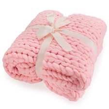 Grob gestrickte Kuscheldecke 180x120 Grobstrick Wolldecke Strickdecke Tagesdecke