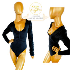 FALKE STRING BODY schwarz black L Large in BOX Langarm Drapierungen Elegant