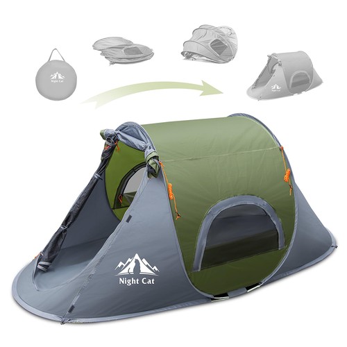 Night cat pop campingzelt - night,