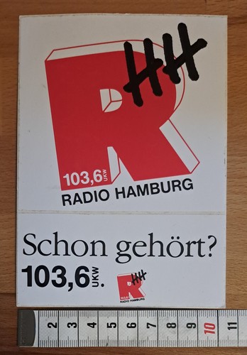 Radio hamburg aufkleber - radio, hamburg,