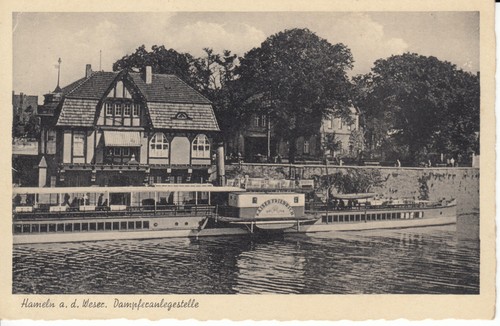 Hameln weser raddampfer - hameln, weser: