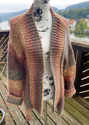 Strickjacke wollmantel alpaka - strickjacke,