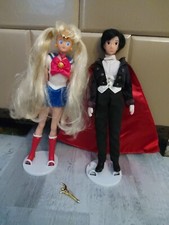 Sailor Moon + Tuxedo Mask Helios Puppe Doll Figure BanDai Vintage
