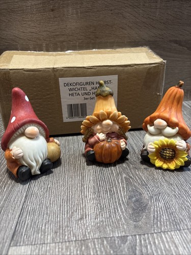 Dekofiguren herbst wichtel 3er - dekofiguren,