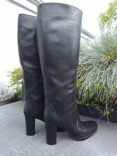 Sergio Rossi Damen Stiefel Gr 37 Kniehoch Ungetragen