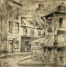 Gerhard Windisch 1895-1961 Leipzig /Radierung Beaubourg Paris 1928-29 Probedruck