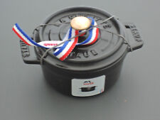 Staub Runde Mini Cocotte 10 Ronde Gusseisen 10cm 0,25L NOIR BLACK SCHWARZ