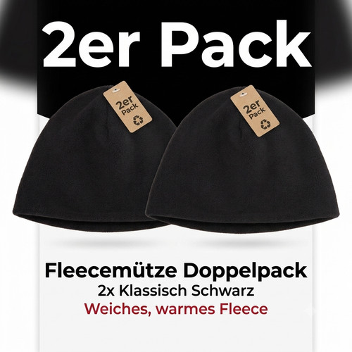 2er pack fleece mütze - pack,