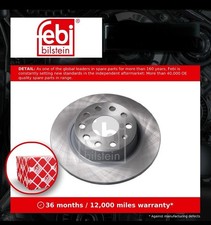 2x Brake Discs Pair Solid Rear