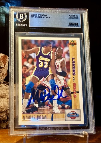Magic johnson auto beckett - johnson,
