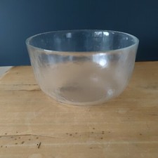 Dekorative schwere Salatschale Obstschale Strukturglas Ø 20 cm H 11 cm