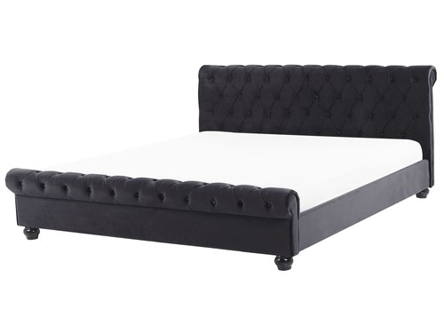 Wasserbett samtstoff schwarz - wasserbett,