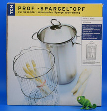 TCM Tchibo Spargeltopf mit Einsatz Edelstahl für Eelektro Gas Glaskeramik