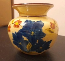 Kleine Keramikvase Vintage mit Blumenmuster