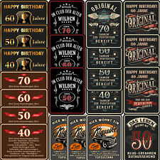 40. 50.  60.70.  Blechschild