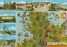 AK MAP, Landkarte, Umgebungskarte **SCHLESWIG HOLSTEIN** 000