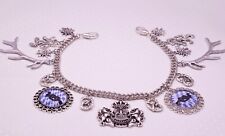 S001 Herren Charivari silber Trachtenkette Lederhose Bayern Wappen Dackel Geweih