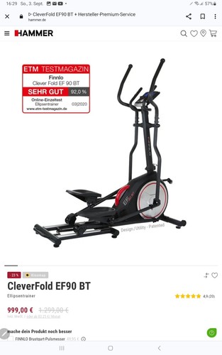 Crosstrainer finnlo bt - crosstrainer, 90