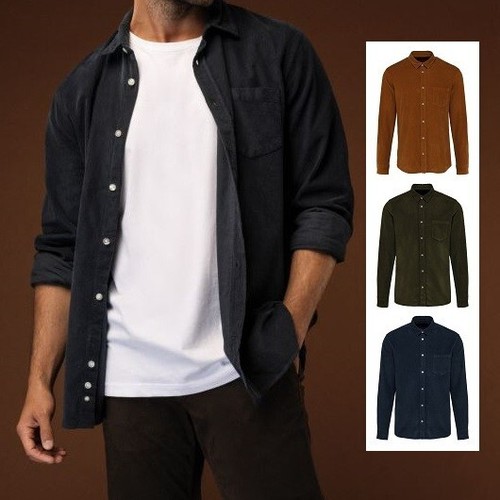 Men corduroy classic shirt - classic,