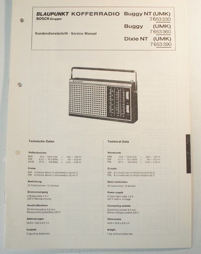 Blaupunkt kofferradio buggy - kofferradio, nt