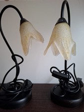 2 Tischleuchte,  Nachttischlampe von WOFI, Glas