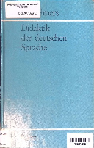 Didaktik der deutschen sprache - der,