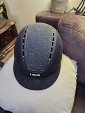 Reithelm Uvex Suxxeed Glamour blau, Dressur Reithelm M-L