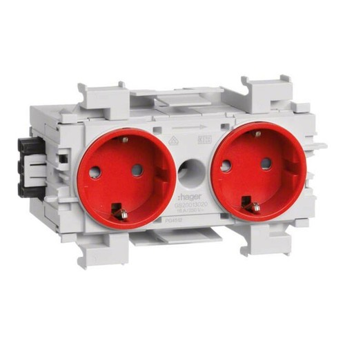 Tehalit steckdose fach rt - 2-fach,