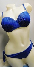Rae Bikini Gr. 38 blau Glitzer