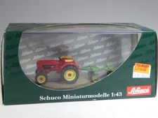 (SB-91) Schuco 02613 Porsche Junior Diesel Trecker mit Scheibenegge 1:43 in OVP