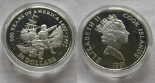 50 Dollar Silbermünze Cook