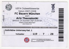 Ticket EC Bayern München - Aris Thessaloniki 19.12.2007