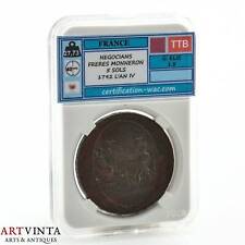 Französische Revolutionsmedaille - Monneron de 5 Sols, 1792 (An IV) Bronze